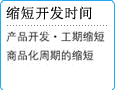缩短开发时间　产品开发，工期缩短　商品化再利用的缩短